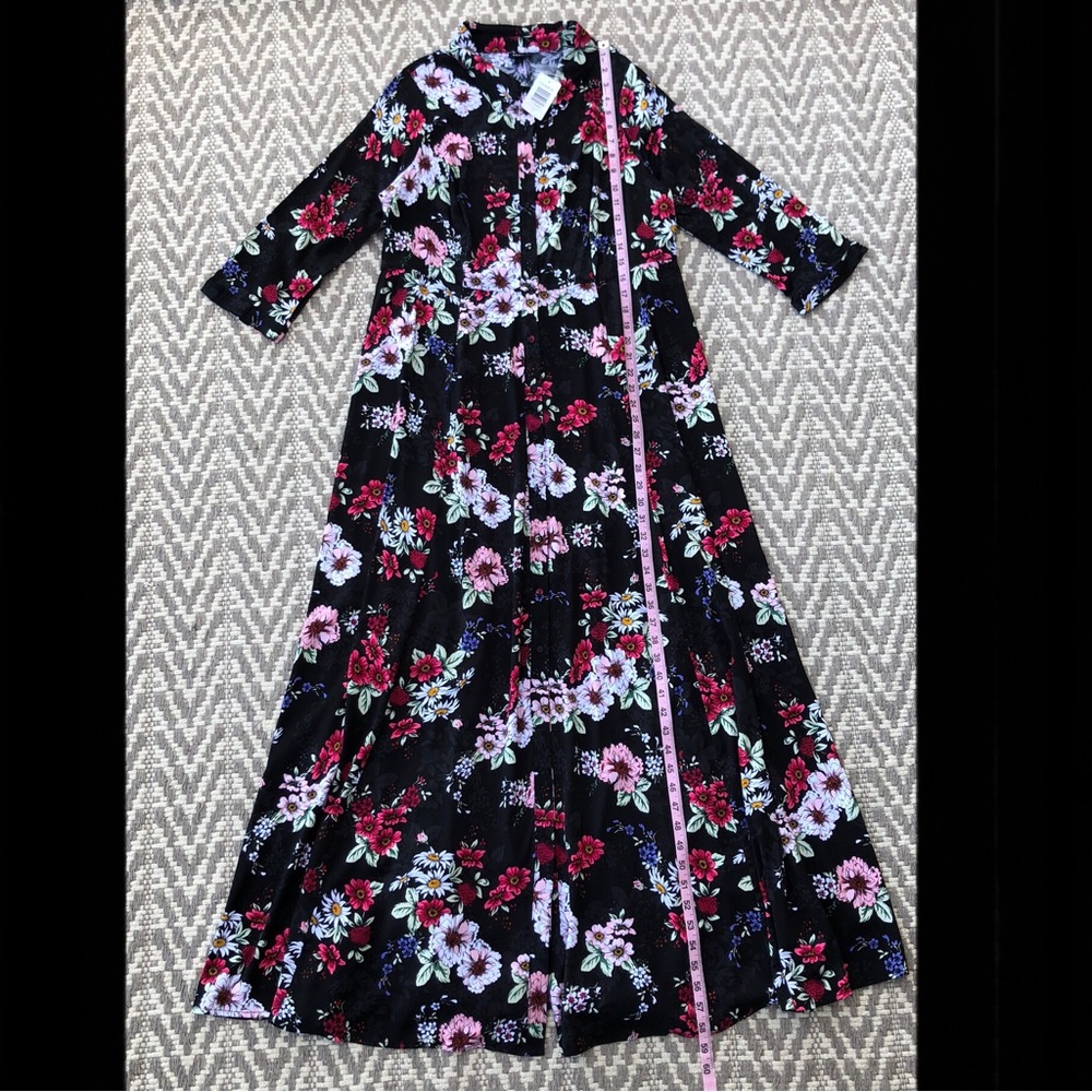 Torrid maxi challis button front shirt dress size 1 - Picture 7 of 16